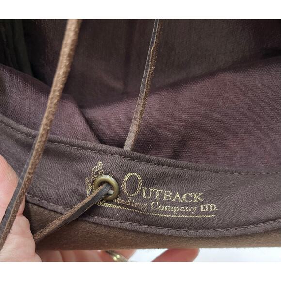 Outback Trading Company Oilskin Kodiak Hat Brown Stampede UV Cowgirl Sz Small‎ main image 6